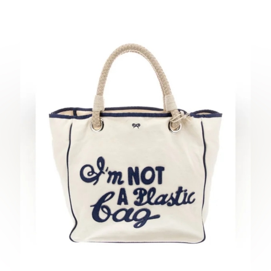 Nwt Vintage From The “I’m Not Plastic” Collection Anya Hindmarch Tote Bag
